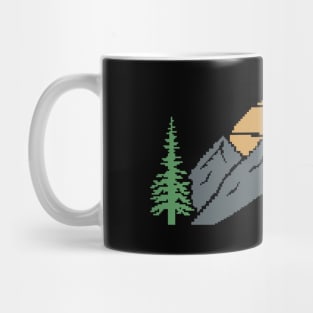 Retro Pixel Nature Mug